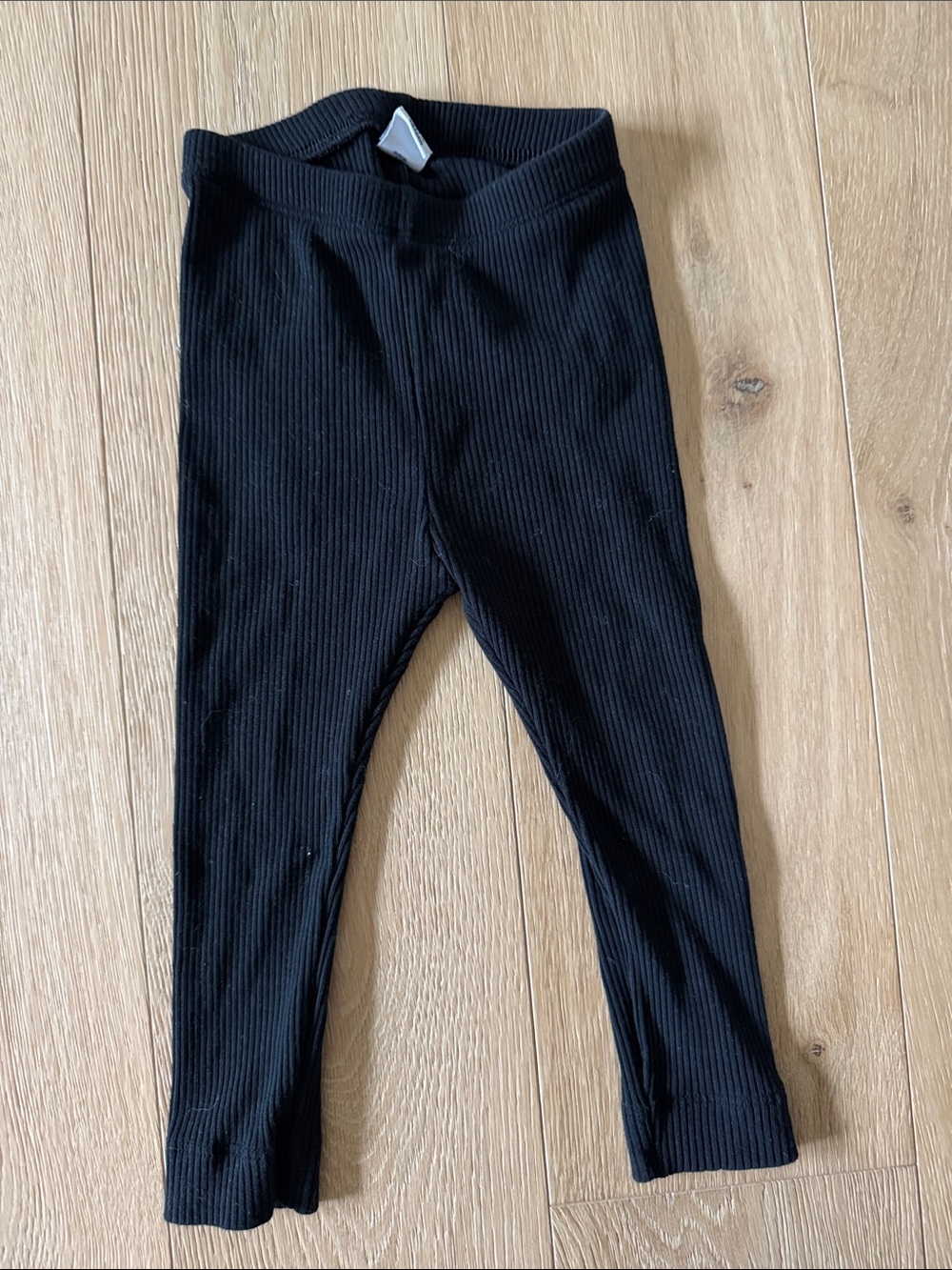 Old Navy Black Ribbed Kids Leggings